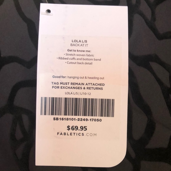 Fabletics Black Top - Picture 2 of 2